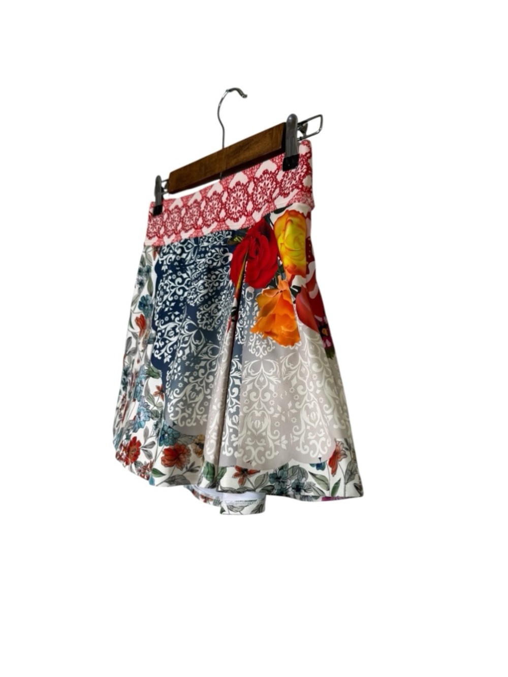 Johnny Was Tango Pleated Tennis Skirt Circle Geometric Floral India Activewear - Picture 3 of 7